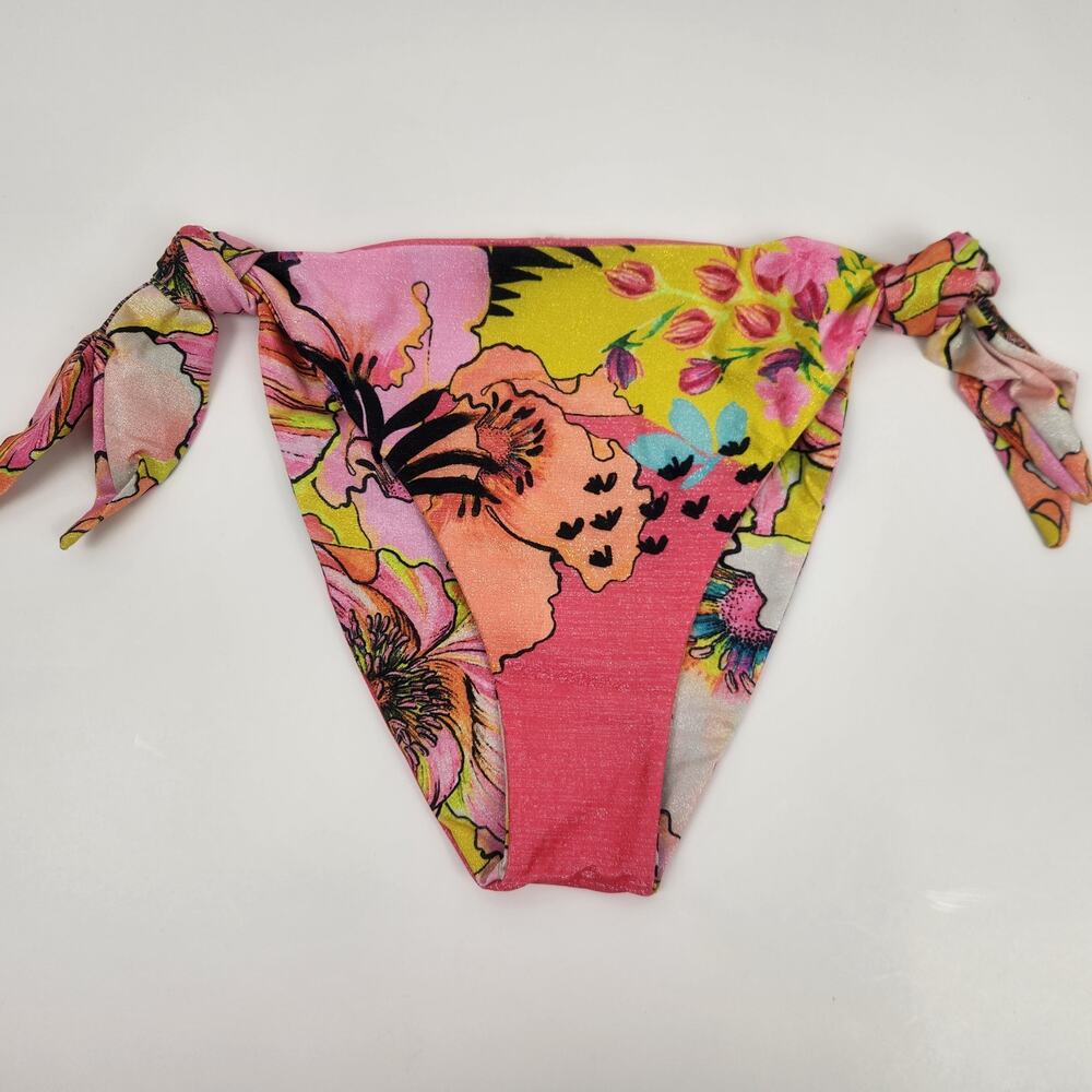Agua Bendita Haim Reversible Bikini Bottom Praia Size 2XL Pink Neon NWT